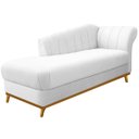 Ver imagem 6 de Kit Diva Recamier Vanessa 185cm Lado Esquerdo e 01 Poltrona Laura Suede Doce Sonho Móveis Branco