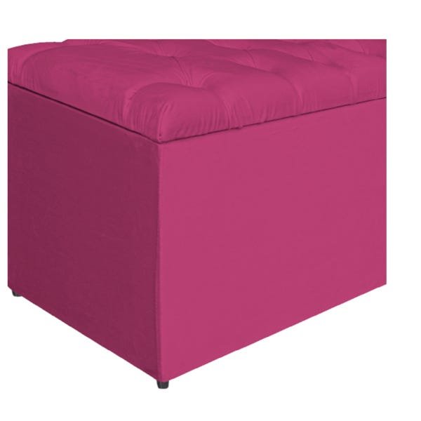 Calçadeira Estofada Liverpool 90cm Solteiro Suede Pink - 5