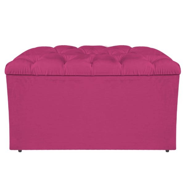 Calçadeira Estofada Liverpool 90cm Solteiro Suede Pink - 3