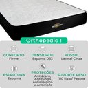 Ver imagem 2 de Cama Box Baú Solteirão Preto e Colchão Orthopedic D33 Vstore