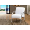 Poltrona Decorativa Polly 1 Lugar - Branco Corino - 1