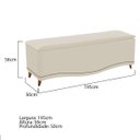 Ver imagem 3 de Calçadeira Estofada Yasmim 195cm King Size Corano Bege