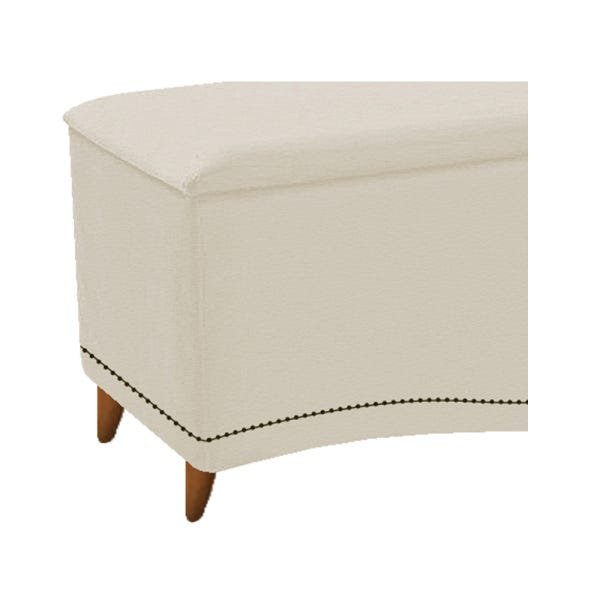 Calçadeira Estofada Yasmim 195cm King Size Corano Bege - 2