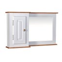 Ver imagem 5 de Gabinete para Banheiro 2 Portas com Cuba e Espelheira Dália 3058 - Off White/imbuia Glazer