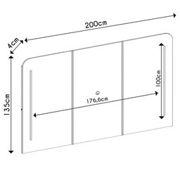 Painel para Tv Suspenso 75 Pol 200cm com Led Valenza D04 Cedro/bali - Mpozenato - 4
