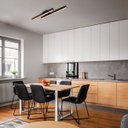 Ver imagem 4 de Lustre Led Linear Duplo Perfil Led Moderno para Sala de Jantar Estar Cozinha Escritório 36w 80cm Biv