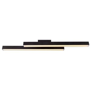 Lustre Led Linear Duplo Perfil Led Moderno para Sala de Jantar Estar Cozinha Escritório 36w 80cm Biv