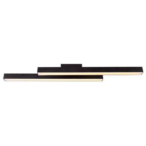 Lustre Led Linear Duplo Perfil Led Moderno para Sala de Jantar Estar Cozinha Escritório 36w 80cm Biv