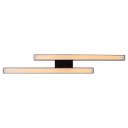 Ver imagem 3 de Lustre Led Linear Duplo Perfil Led Moderno para Sala de Jantar Estar Cozinha Escritório 36w 80cm Biv