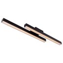 Ver imagem 2 de Lustre Led Linear Duplo Perfil Led Moderno para Sala de Jantar Estar Cozinha Escritório 36w 80cm Biv