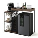 Ver imagem 2 de Aparador Adega Cervejeira Frigobar Industrial com Cantinho Café Alba Metal e MDF Cacau Grann