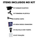 Ver imagem 2 de Tanque de Plástico 22l para Lavanderia Preto + Sifão Copo Universal Sanfonado + Fita Veda Rosca + To