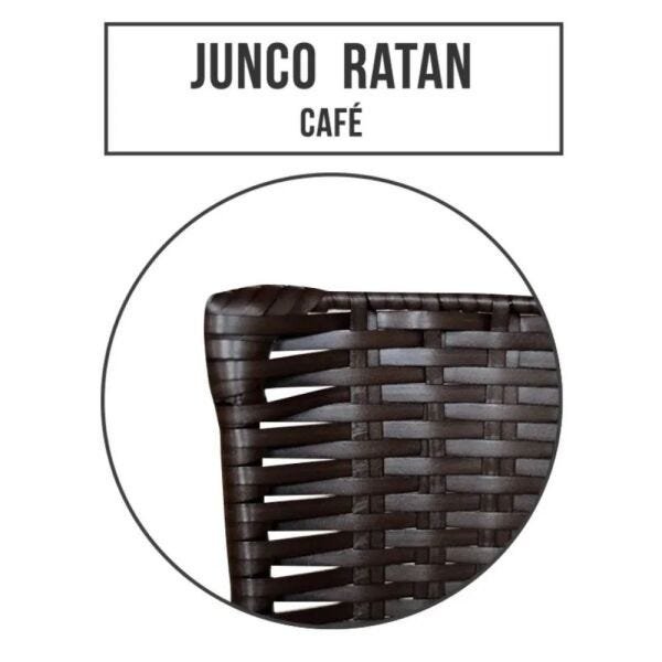 Jogo 4 Banquetas Baixas Para Cozinha Hawai Café Assento Azul - 5