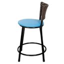 Ver imagem 3 de Jogo 4 Banquetas Baixas Para Cozinha Hawai Café Assento Azul