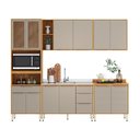 Ver imagem 4 de Cozinha Modulada Plena Pmt0004 com 12 Portas e 4 Gavetas sem Tampo Cinamon Nude Prime Tx Demóbile
