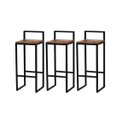 Ver imagem 2 de Jogo 3 Banquetas Madeira Bistrô Industrial Premium Imbuia