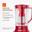 Ver imagem 3 de Liquidificador Mondial Turbo Vermelho/inox 1200w 127v - L-1200 Ri