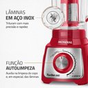 Ver imagem 6 de Liquidificador Mondial Turbo Vermelho/inox 1200w 127v - L-1200 Ri