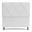 Ver mais imagens de Cabeceira Cama Box Casal King Size Mel 195cm com Frame Sintético Branco - Desk Design