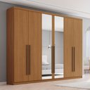 Ver imagem 1 de Guarda-Roupa Casal com Espelhos New Jade Marrom/Cinamomo