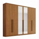 Ver imagem 2 de Guarda-Roupa Casal com Espelhos New Jade Marrom/Cinamomo