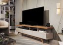 Ver imagem 2 de Rack Germai Vivare Wood 180cm Off White/Nature TV 72 Polegadas:Off White/Nature