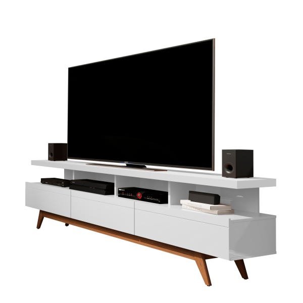 Rack Germai Vivare Wood 180cm Branco TV 72 Polegadas:Branco - 1