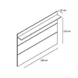 Rack e Painel Germai Vivare Wood 1.8 Branco TV 72 Polegadas - Branco - 4