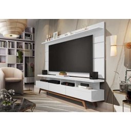 Rack e Painel Germai Vivare Wood 1.8 Branco TV 72 Polegadas - Branco - 2