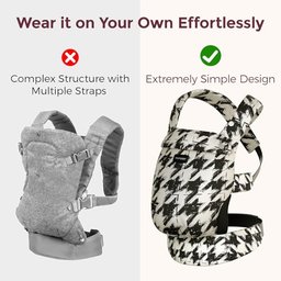 Momcozy Canguru Ergonômico Leve P/ Bebês 7-20kg Conforto & Suporte Lombar Cinza - 4
