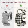 Momcozy Canguru Ergonômico Leve P/ Bebês 7-20kg Conforto & Suporte Lombar Cinza - 4