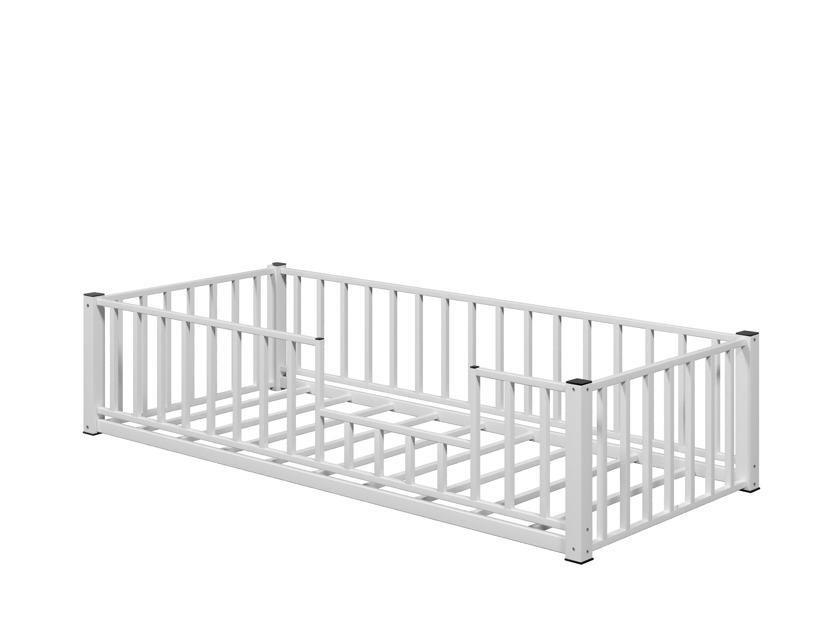 Cama Estilo Montessoriana Solteiro 100% Em Aço- Branco - 6