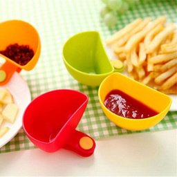 Kit 2 Molheiras Clip Porta Ketchup Molhos - cores sortidas - 2