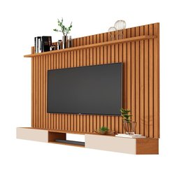 Conjunto Painel Ripado e Nicho 1.8 Colonne Nature Off White - 3