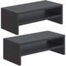 Kit 02 Suportes Stand Para Monitores Mesa Escritório Home Office Lap L03 Preto - Lyam Decor - 1