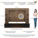 Ver imagem 3 de Estante com Suporte TV 65" e 2 portas Oslo Multimóveis V3386