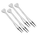 Ver imagem 2 de Kit 60 Mini Garfo Garfinhos para Petiscos Aço Inox Coração