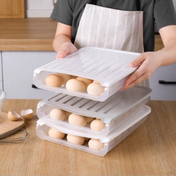 Porta Ovos prático Pegue um ovo os outros rolam para frente - 3