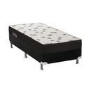 Ver imagem 1 de Cama Box Solteiro: Colchão Espuma Ortobom D45 Light Saúde Ortopilow + Base CRC Suede Black(88x188)