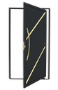 Ver imagem 1 de Porta Pivotante Lambril Duna c/Puxador e. Super Preto Dourado 120 Brimak