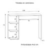 Mesa Escrivaninha Preta para Home Office 1,00 M de Largura - 6