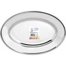 Kit 2 Peças Bandeja Travessa Aço Inox 20cm Oval Para Servir - 6