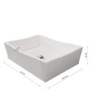 Ver imagem 3 de Kit Cuba de Apoio Atena Com Torneira Metal DL08 Valvula ABS Branco