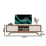 Rack Channel 220cm para Tv 2 Portas Nature/off White - 5