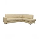 Ver imagem 1 de Sofá de Couro Canto Marrocos 3 Lugares com Chaise Direita Manteiga Pigmentado - Mempra Design