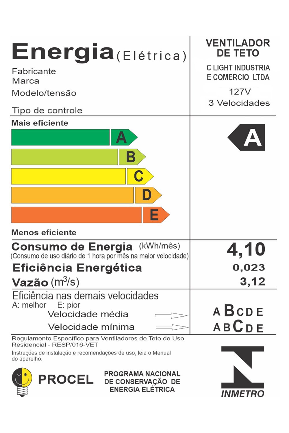 Ventilador Teto 4 Pás Madeira Winds Potente Ventax 110v - 5