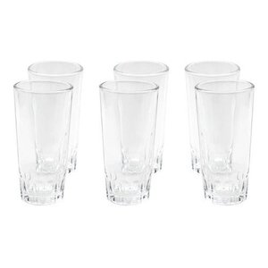 Jogo 6 Copos Água Suco Vidro Conjunto 350ml 14 X 7:Branco