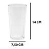 Jogo 6 Copos Água Suco Vidro Conjunto 350ml 14 X 7,5:Branco - 2