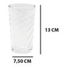 Jogo 6 Copos Água Suco Vidro Conjunto 350ml 13 X 7,5:Branco - 2