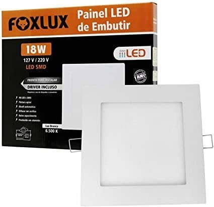 PAINEL LED QUADRADO EMBUTIR 6 WATTS 6500K - 3